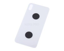Задняя крышка для iPhone Xs Max Белый (стекло, широкий вырез под камеру, логотип) - Премиум