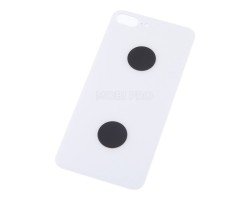 Задняя крышка для iPhone 8 Plus Белый (стекло, широкий вырез под камеру, логотип) - Премиум