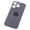 Задняя крышка для iPhone 14 Pro Черный (стекло, широкий вырез под камеру, логотип)