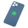 Задняя крышка для iPhone 12 Pro Max Синий (стекло, широкий вырез под камеру, логотип) - Премиум