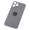 Задняя крышка для iPhone 12 Pro Max Серый (стекло, широкий вырез под камеру, логотип)