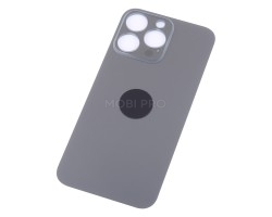 Задняя крышка для iPhone 14 Pro Max Черный (стекло, широкий вырез под камеру, логотип)