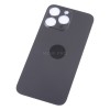 Задняя крышка для iPhone 14 Pro Max Черный (стекло, широкий вырез под камеру, логотип) - Премиум