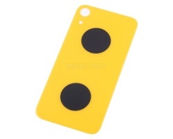 Задняя крышка для iPhone Xr Желтый (стекло, широкий вырез под камеру, логотип)