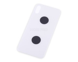Задняя крышка для iPhone Xs Белый (стекло, широкий вырез под камеру, логотип)