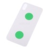 Задняя крышка для iPhone Xs Белый (стекло, широкий вырез под камеру, логотип) - Премиум