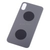 Задняя крышка для iPhone X Серый (стекло, широкий вырез под камеру, логотип)