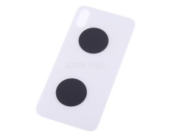 Задняя крышка для iPhone X Белый (стекло, широкий вырез под камеру, логотип)