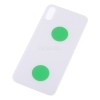 Задняя крышка для iPhone X Белый (стекло, широкий вырез под камеру, логотип) - Премиум