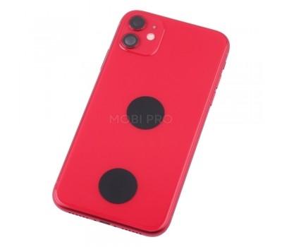 Корпус для iPhone 11 в сборе со шлейфами с разбора Красный (возможен дефект ЛКП) - OR