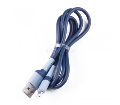 Кабель USB - Lightning (для iPhone) Hoco X65 (2.4А, силикон) Синий