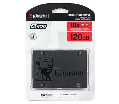 Внутренний SSD накопитель Kingston A400 120GB (SATA-III,R/W-500/320 MB/s,2.5",TLC)