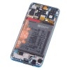 Дисплей для Huawei P30 Lite/Nova 4e в сборе с рамкой и АКБ Синий - OR