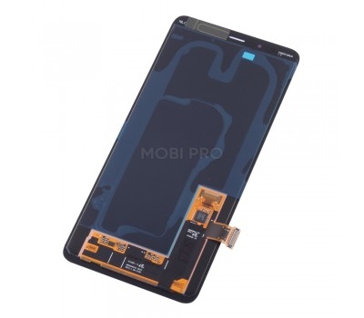 Дисплей для Samsung A730F (A8+ 2018) в сборе с тачскрином Черный - OR (SP)
