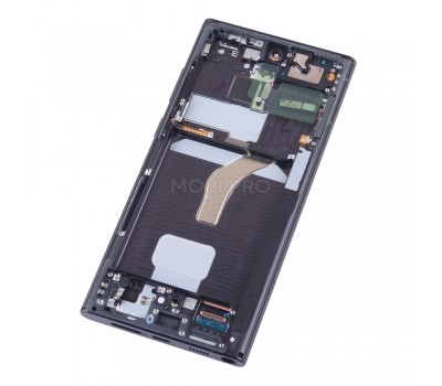 Дисплей для Samsung Galaxy S22 Ultra (S908B) модуль с рамкой Черный - OR (SP)