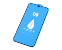 Стекло защитное 11D для iPhone 12/12 PRO (6.1) (чёрный) с защитой динамика от пыли