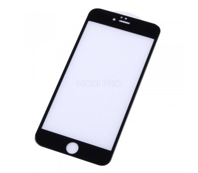 Защитное стекло "Оптима" для iPhone 6 Plus/6S Plus Черное (Закалённое, полное покрытие)