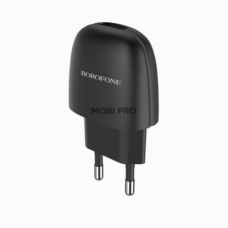 Адаптер Сетевой с кабелем Borofone BA49A Vast 1USB/5V/2.1A +Type-C (black)