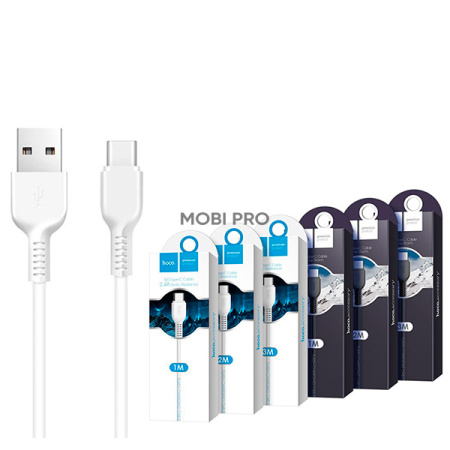 Кабель USB - Type-C Hoco X20 (3A, 3 м) Белый