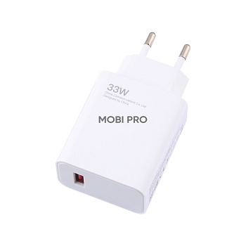 Сетевое зарядное устройство USB для Xiaomi Turbo Charger (33W, QC3.0, кабель Type-C с чипом IC) Белый
