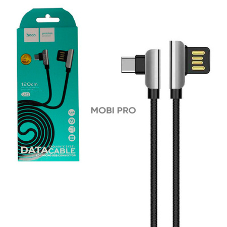 Кабель USB - Type-C Hoco U42 (оплетка TPE, 1.2 м.) Черный