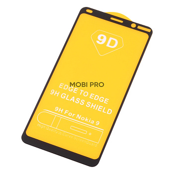 Защитное стекло "Полное покрытие" для Nokia 9 Черный