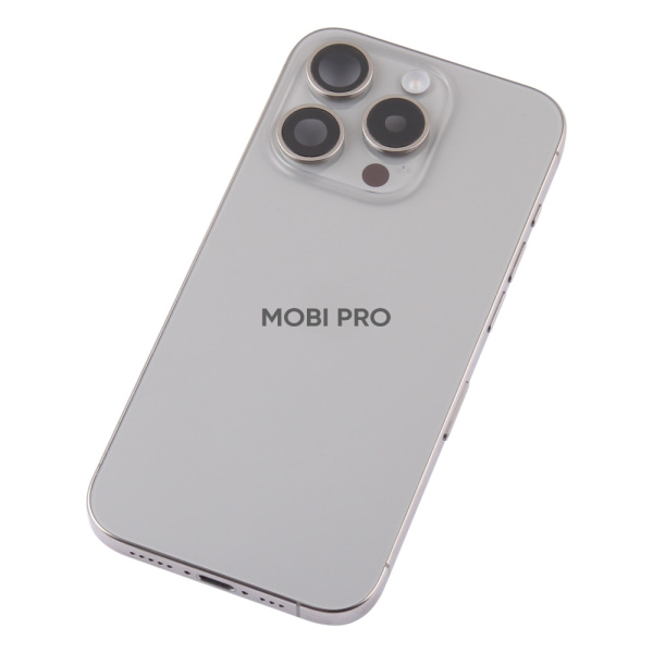 Корпус для iPhone 15 Pro в сборе с задней крышкой и шлейфами Natural Titan Снятый - OR