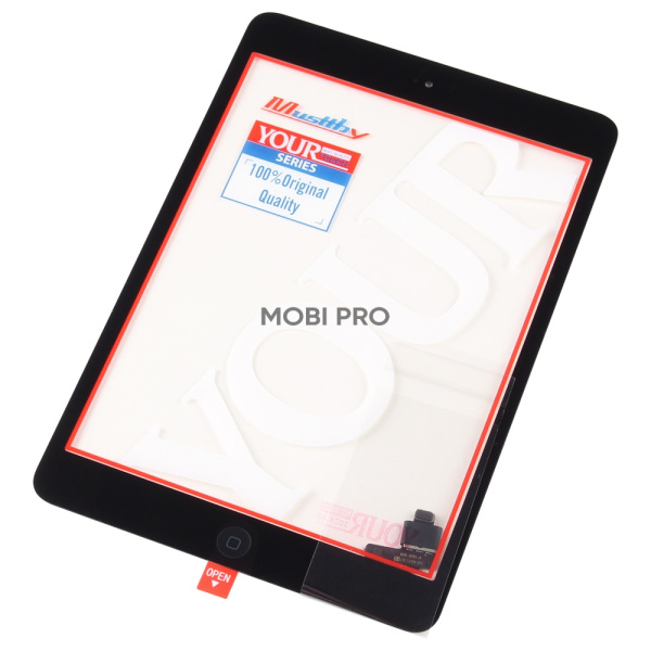 Стекло для переклейки MUSTTBY iPad mini 2 в сборе с тачскрином и OCA 100% Черный