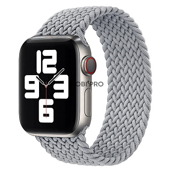 Ремешок - ApW14 для "Apple Watch 38/40/41 mm" тканевый монобраслет L (grey)  (130650) Ремешок - ApW14 для "Apple Watch 38/40/41 mm" тканевый монобраслет L (grey)  (130650)