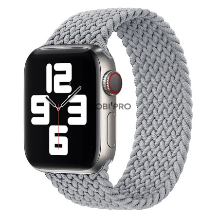 Ремешок - ApW14 для "Apple Watch 38/40/41 mm" тканевый монобраслет L (grey)  (130650)