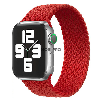 Ремешок - ApW14 для "Apple Watch 38/40/41 mm" тканевый монобраслет L (red)  (130651) Ремешок - ApW14 для "Apple Watch 38/40/41 mm" тканевый монобраслет L (red)  (130651)