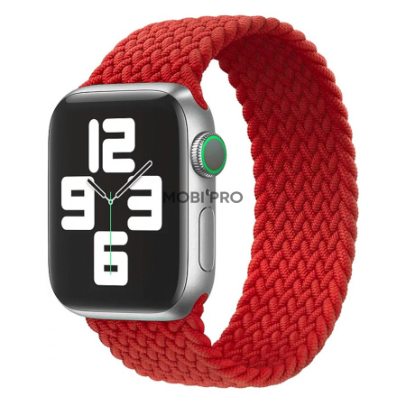 Ремешок - ApW14 для "Apple Watch 38/40/41 mm" тканевый монобраслет L (red)  (130651)