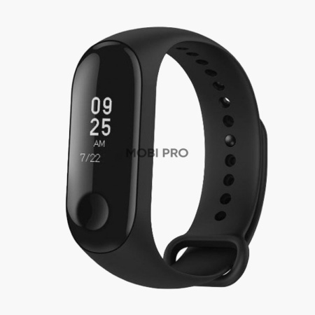 Ремешок - для "Xiaomi Mi Band 3/Mi Band 4" силиконовый (black)