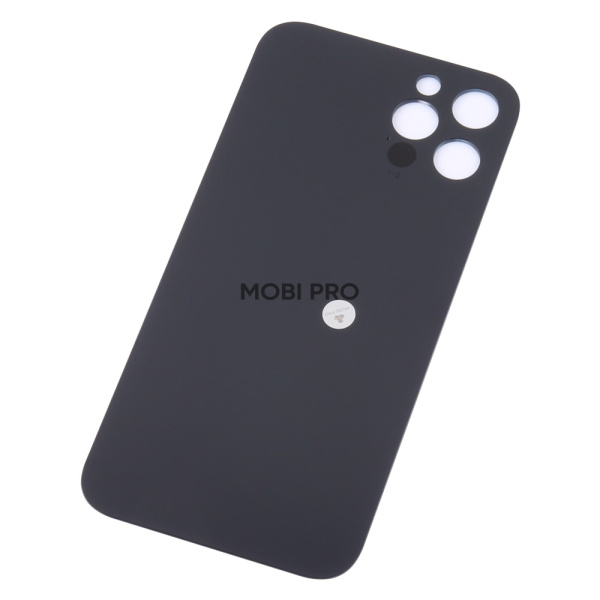 Задняя крышка для iPhone 12 Pro Серый (стекло, узкий вырез под камеру, логотип)