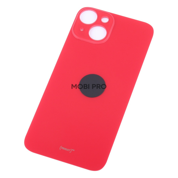 Задняя крышка для iPhone 14 Красный (стекло, широкий вырез под камеру, логотип) Задняя крышка для iPhone 14 Красный (стекло, широкий вырез под камеру, логотип)
