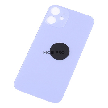 Задняя крышка для iPhone 12 mini Фиолетовый (стекло, широкий вырез под камеру, логотип) - Премиум Задняя крышка для iPhone 12 mini Фиолетовый (стекло, широкий вырез под камеру, логотип) - Премиум