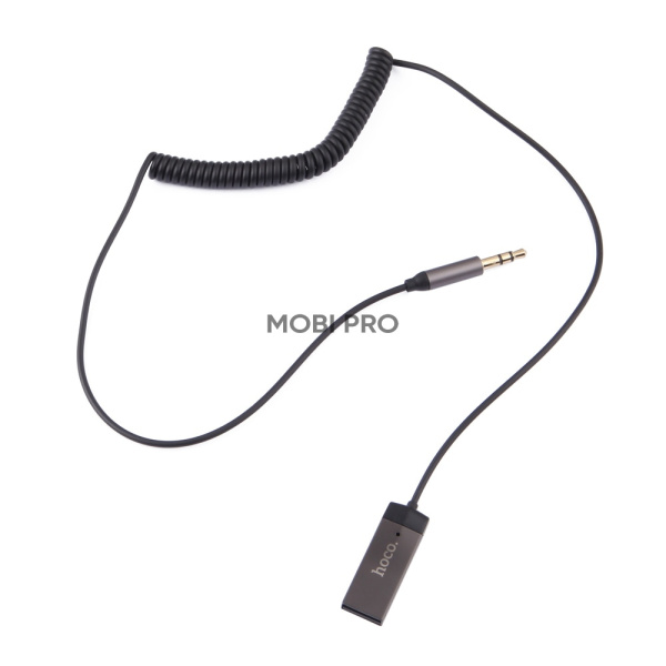 Aвтомобильный AUX-адаптер Hoco E78 (Bluetooth с кабелем "3,5 мм") Серый