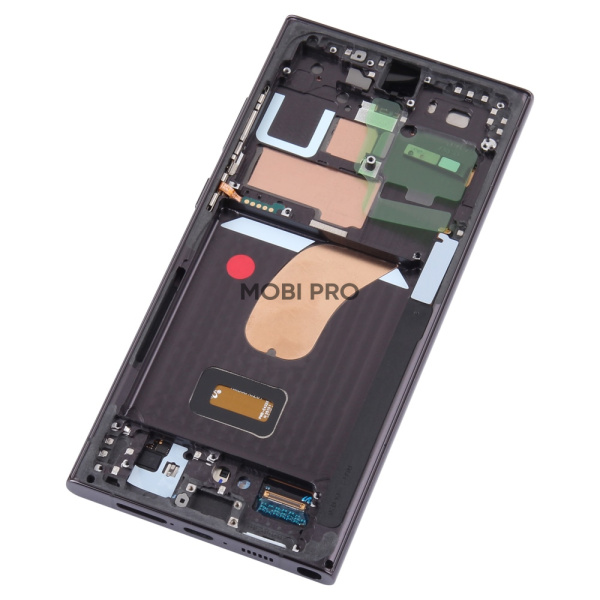 Дисплей для Samsung Galaxy S23 Ultra (S918B) модуль с рамкой Черный - OR Ref. (SP)