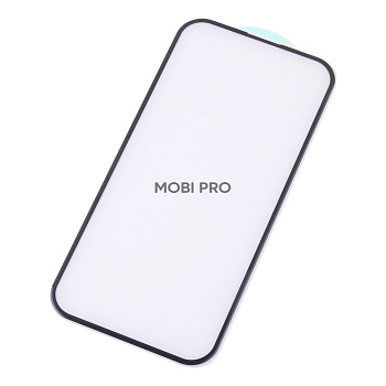Защитное стекло "Премиум" для iPhone 14 Pro Черное (Закалённое+, полное покрытие)