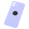 Задняя крышка для iPhone 12 (A2403) Фиолетовый (стекло, монолит, широкий вырез под камеру, логотип) 