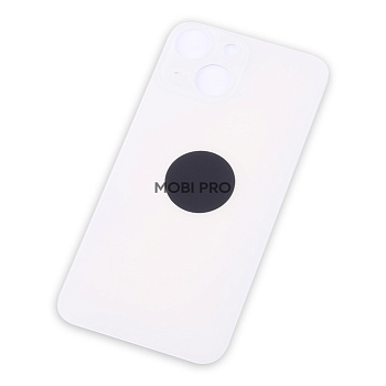 Задняя крышка для iPhone 13 mini Белый (стекло, широкий вырез под камеру, логотип) Задняя крышка для iPhone 13 mini Белый (стекло, широкий вырез под камеру, логотип)