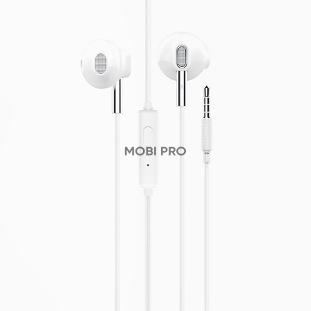 Проводные наушники с микрофоном вкладыши Hoco M57 Sky sound universal, 3.5 Jack (white)