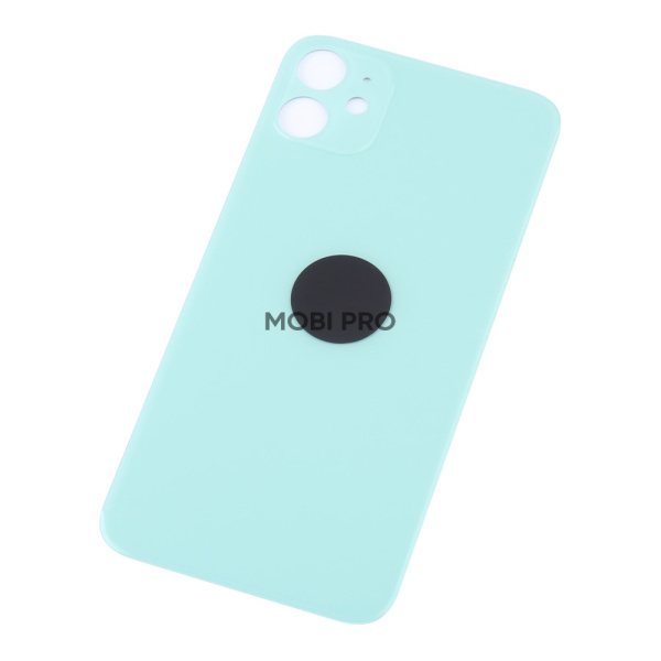 Задняя крышка для iPhone 11 Зеленый (стекло, широкий вырез под камеру, логотип) - Премиум Задняя крышка для iPhone 11 Зеленый (стекло, широкий вырез под камеру, логотип) - Премиум