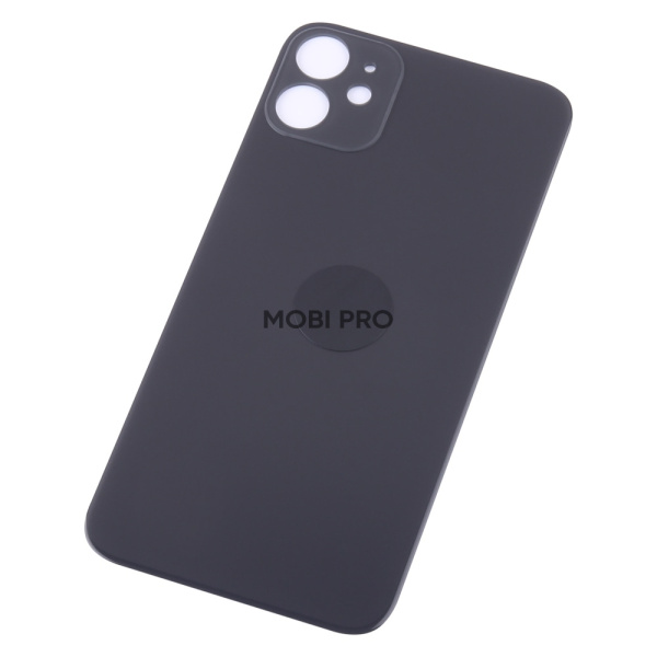 Задняя крышка для iPhone 11 Черный (стекло, широкий вырез под камеру, логотип) Задняя крышка для iPhone 11 Черный (стекло, широкий вырез под камеру, логотип)