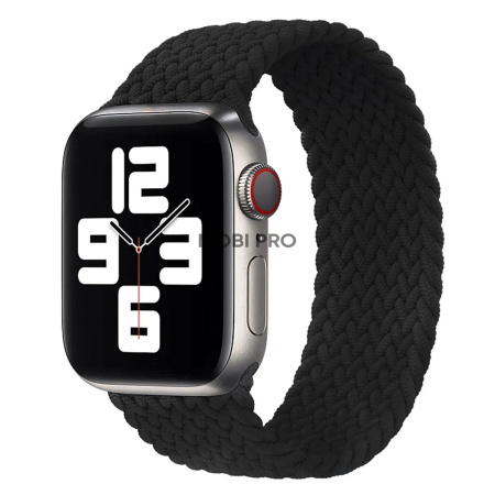 Ремешок - ApW14 для "Apple Watch 38/40/41 mm" тканевый монобраслет S (black)  (130657)