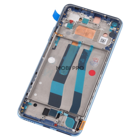 Дисплей для Xiaomi 11 Lite 5G NE/Mi 11 Lite 4G/5G (2109119DG/M2101K9AG/M2101K9G) модуль с рамкой Синий - OR