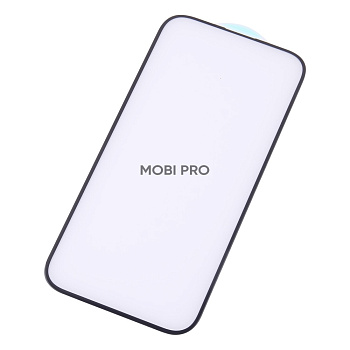 Защитное стекло "Стандарт" для iPhone 14 Pro Черный (Полное покрытие)