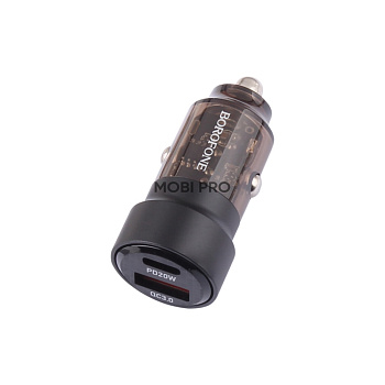 Автомобильное зарядное устройство USB/Type-C Borofone BZ20 (38W, QC3.0, PD 20W) Черный Автомобильное зарядное устройство USB/Type-C Borofone BZ20 (38W, QC3.0, PD 20W) Черный