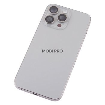 Корпус для IPhone 15 Pro Max в сборе с задней крышкой и шлейфами Natural Titan Снятый - OR Корпус для IPhone 15 Pro Max в сборе с задней крышкой и шлейфами Natural Titan Снятый - OR