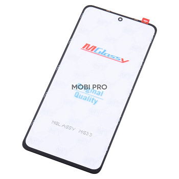 Стекло для переклейки MUSTTBY Xiaomi Redmi Note 10 Pro/ Poco X3 GT в сборе с OCA Черный